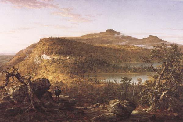 Thomas Cole A View of the Two Lakes and Mountain House,Catskill Mountains Morning oil painting picture